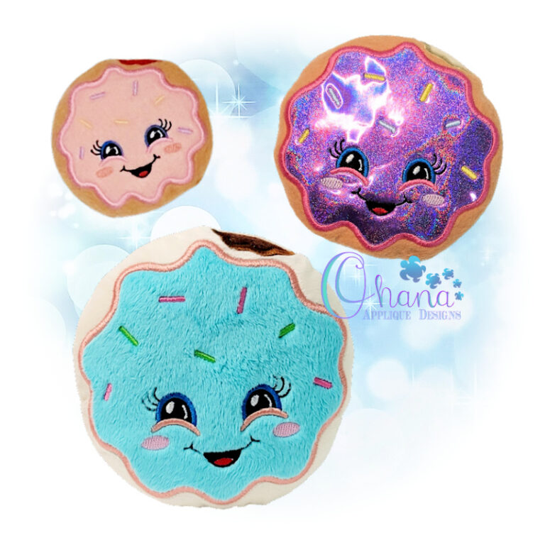 Jelly Donut Stuffie Embroidery