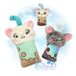 Kitty Bubble Tea Stuffie Embroidery Design- Ohana Applique Designs