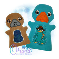 Platypus Hand Puppet Embroidery
