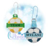 Split Soccer Key Chain