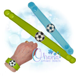 Soccer Wristlet Bracelet Embroidery