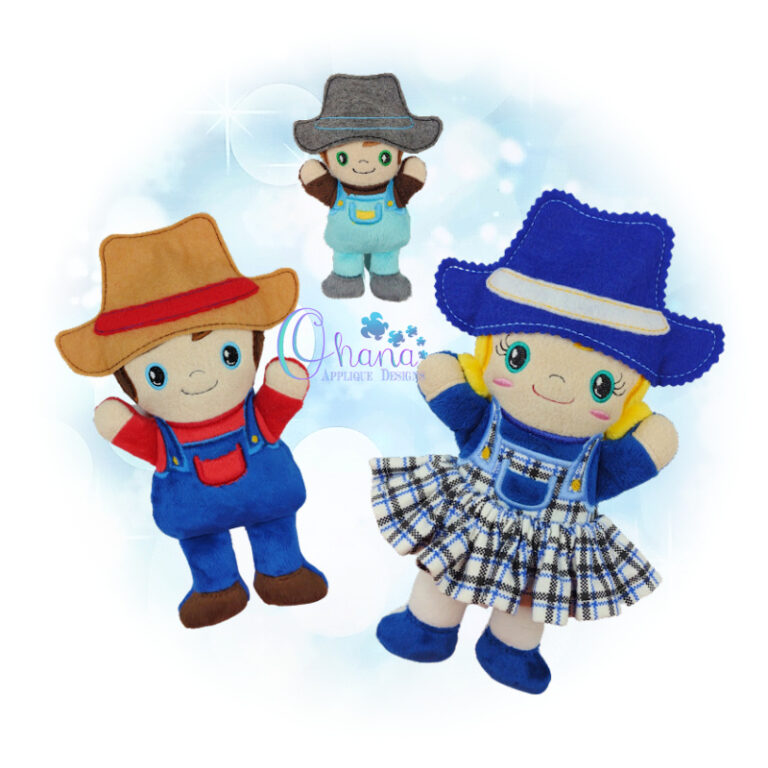 Farmer Stuffie Embroidery Design