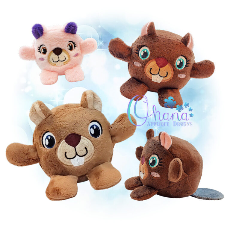 Ball Beaver Stuffie Embroidery
