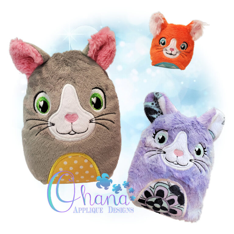 Cat Eggie Stuffie Embroidery