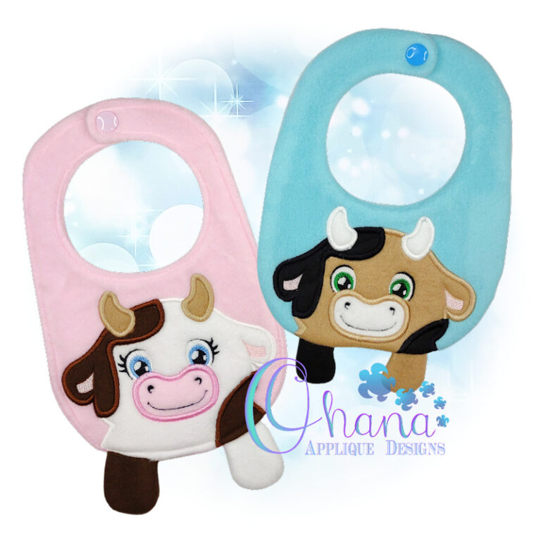Cow Bib Embroidery Design