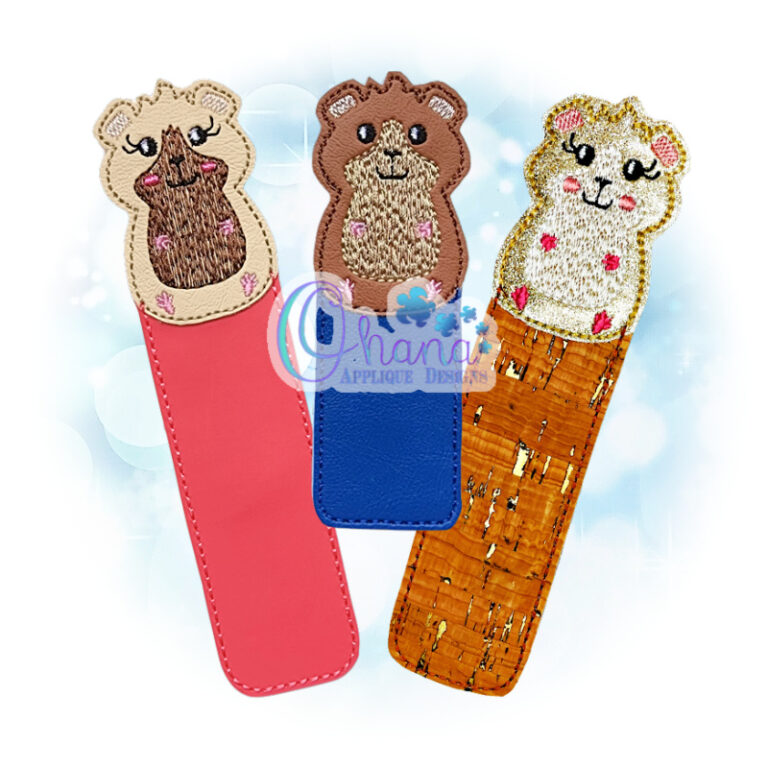 Guinea Pig Bookmark Embroidery Design - Ohana Applique Designs
