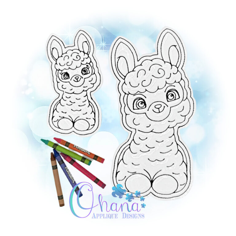 Llama Flat Coloring Doll