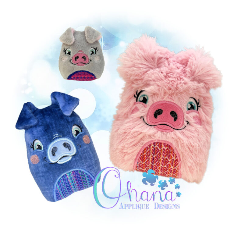 Pig Eggie Stuffie Embroidery