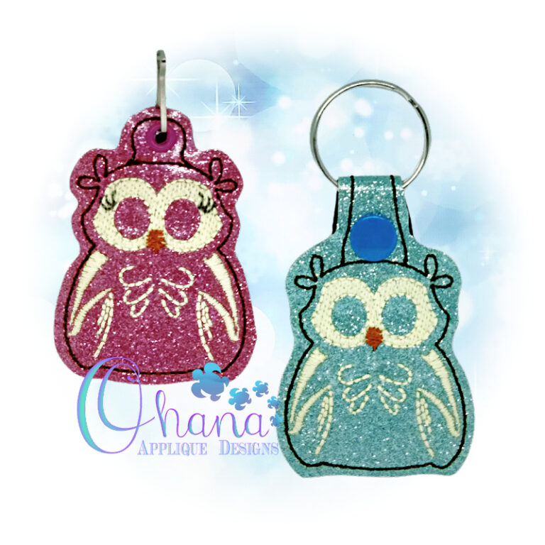 Skelly Owl Key Chain