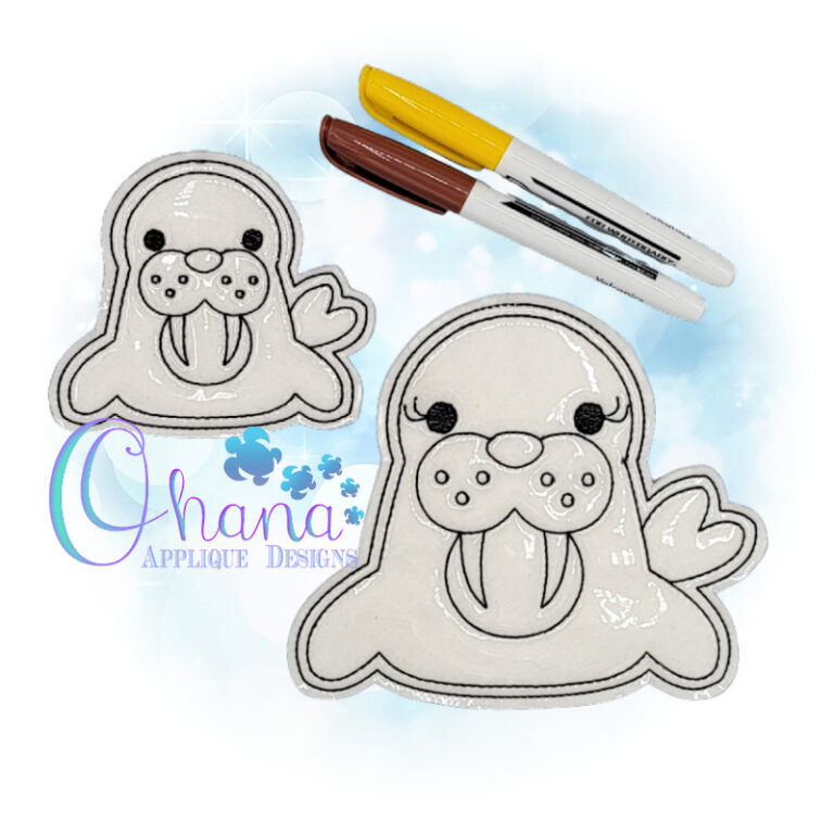 Walrus Flat Coloring Doll