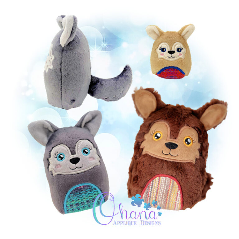 Wolf Eggie Stuffie Embroidery