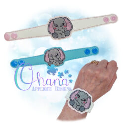 Elephant Wristlet Bracelet Embroidery