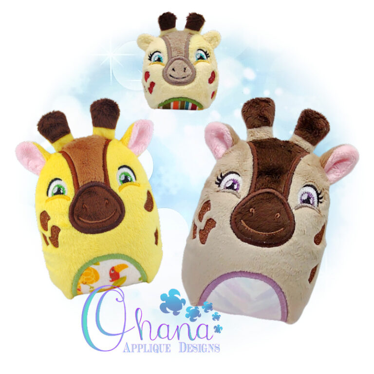 Giraffe Eggie Stuffie Embroidery