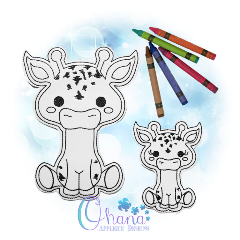 Giraffe Flat Coloring Doll