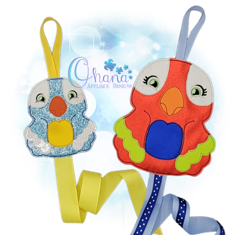 Parrot Bow Holder Embroidery