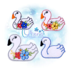 Swan Feltie Embroidery Design