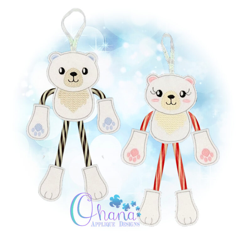 Polar Bear Candy Cane Holder