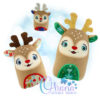 OAD Reindeer Eggie LA 800 Reindeer Eggie Stuffie Embroidery
