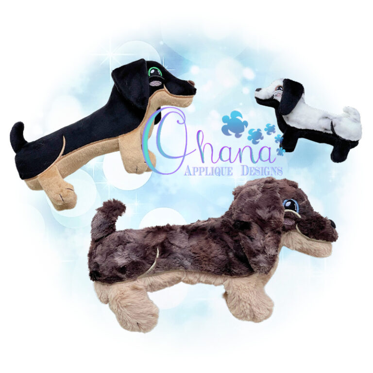 Dachshund Stuffie Embroidery Design