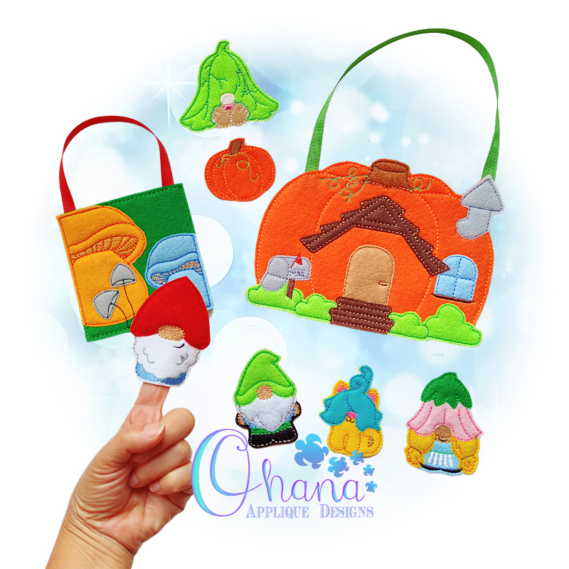 Fall Gnome Finger Puppets