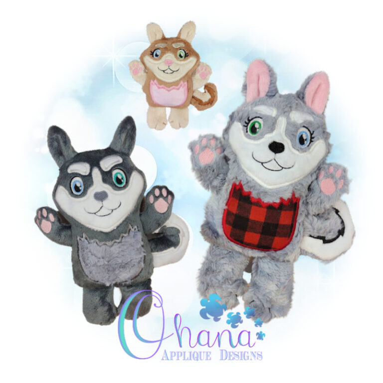 Husky Stuffie Embroidery Design