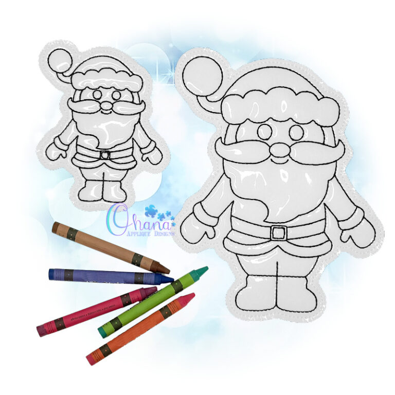 Santa Flat Coloring Doll