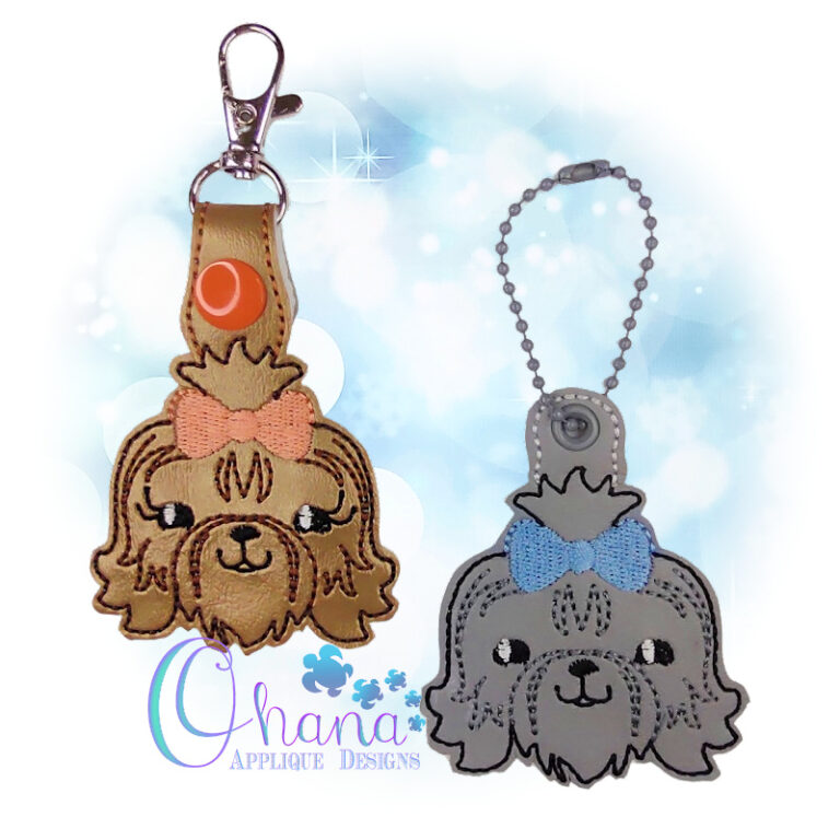 Shih Tzu Key Chain Embroidery