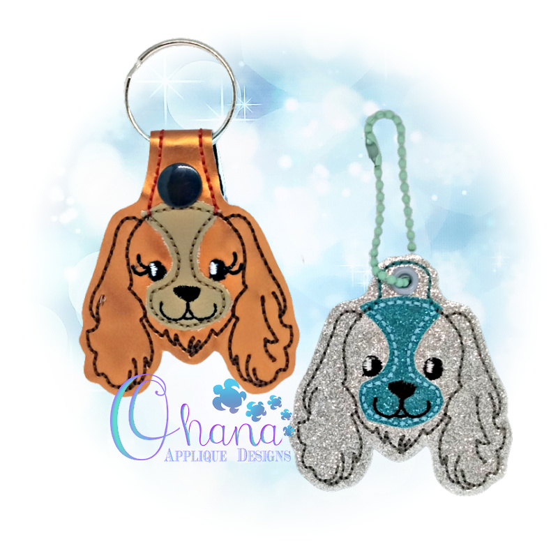 Spaniel Key Chain Embroidery