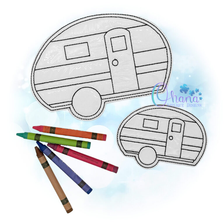 Camper Flat Coloring Doll