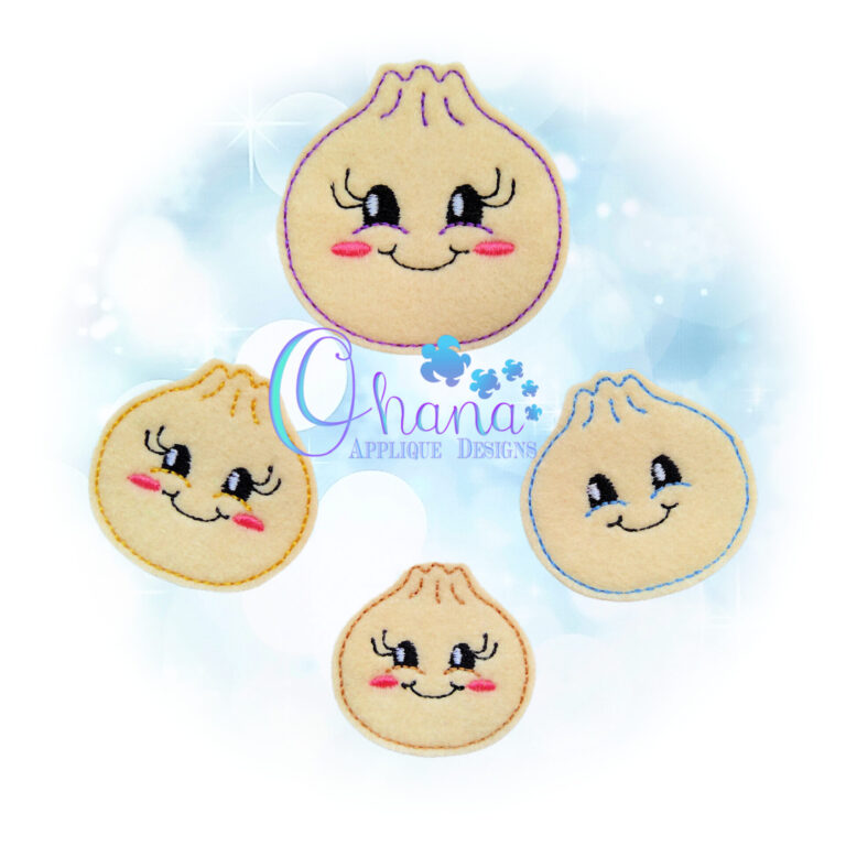 Dumpling Feltie Embroidery Design