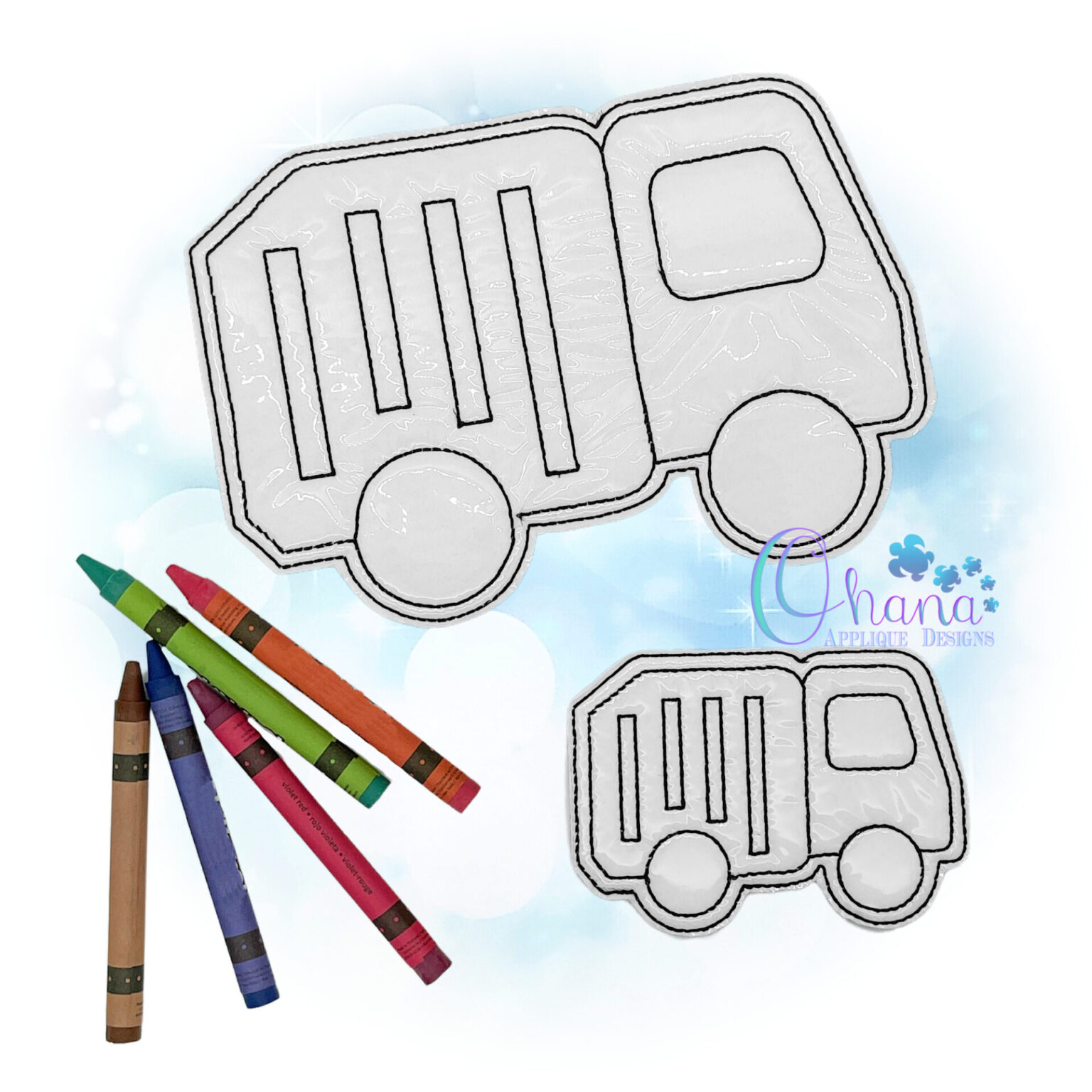 OAD Garbage Truck FCD 2000 Garbage Truck Flat Coloring Doll