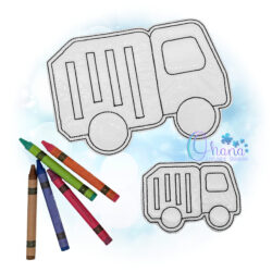 Garbage Truck Flat Coloring Doll