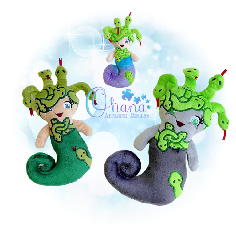 Medusa Stuffie Embroidery Design