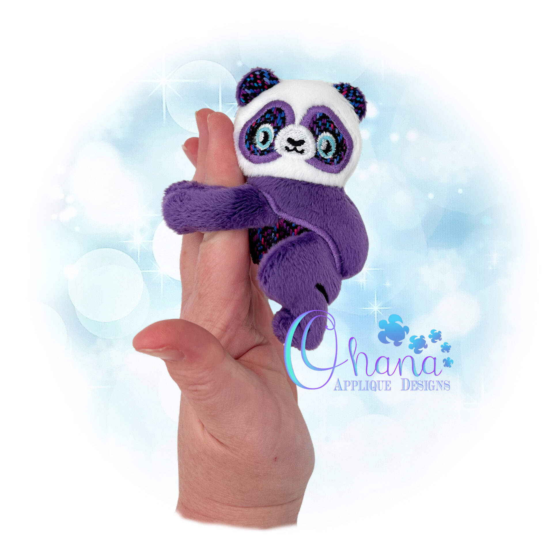 Orecchini Panda A Cerchio, Argento 925, Ipoallergenici, Regalo Per Donna