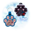 Pawprints on Heart Key Chain