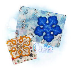 Snowflake Mug Rug Embroidery