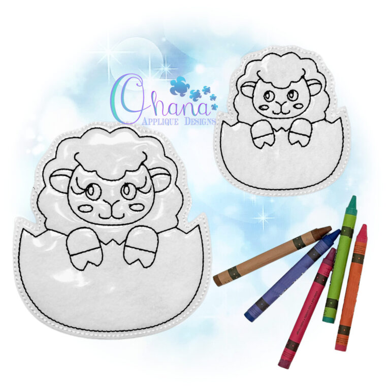 Lamb Flat Coloring Doll