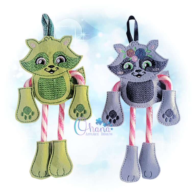 Raccoon Candy Cane Holder