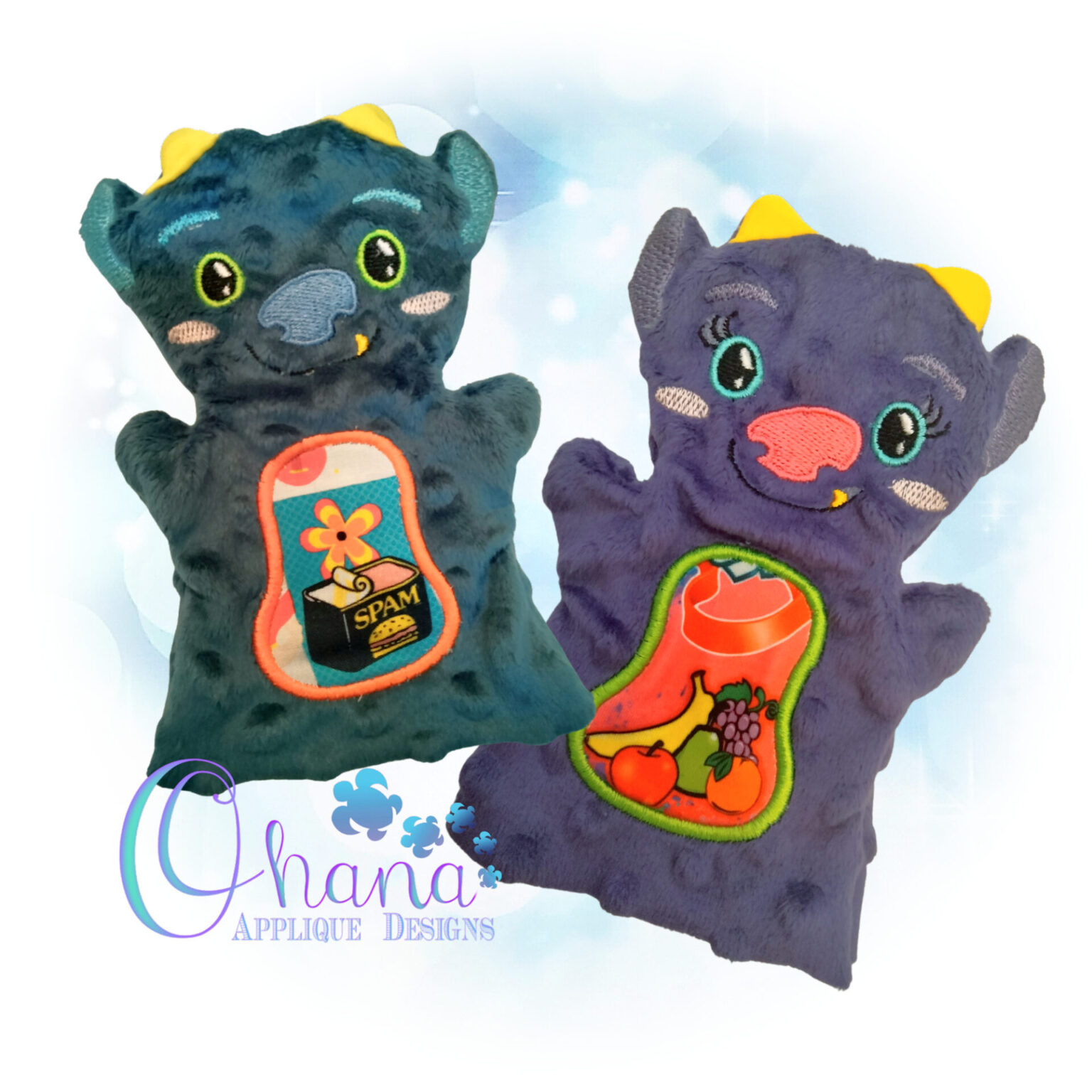 Troll Hand Puppet Embroidery Design Ohana Applique Designs