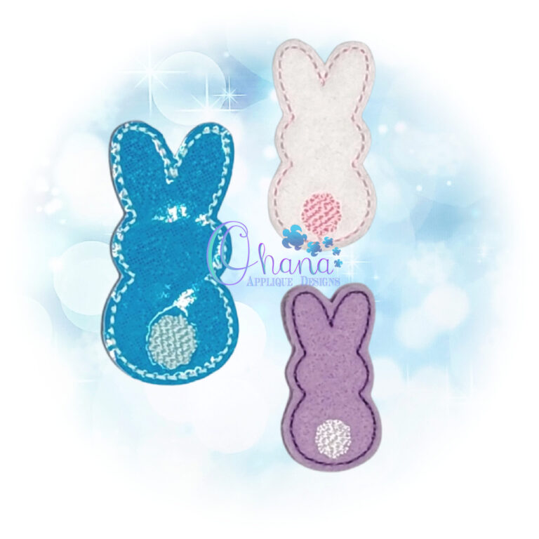 Bunny Buns Feltie Embroidery Design - Ohana Applique Designs