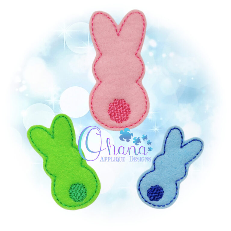 Bunny Buns Feltie Embroidery Design - Ohana Applique Designs