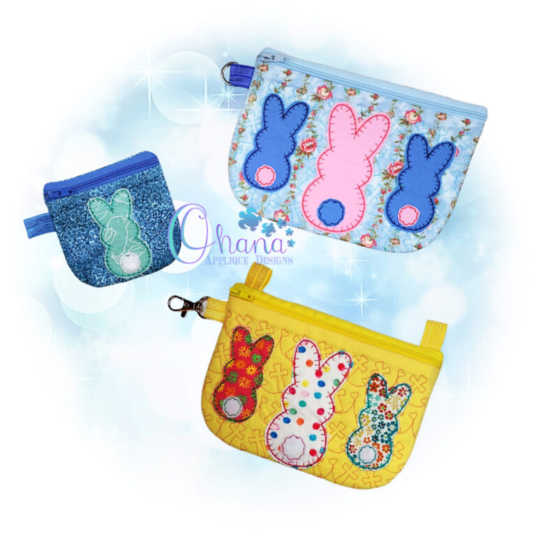 Shabby Bunny Buns Zipper Bag