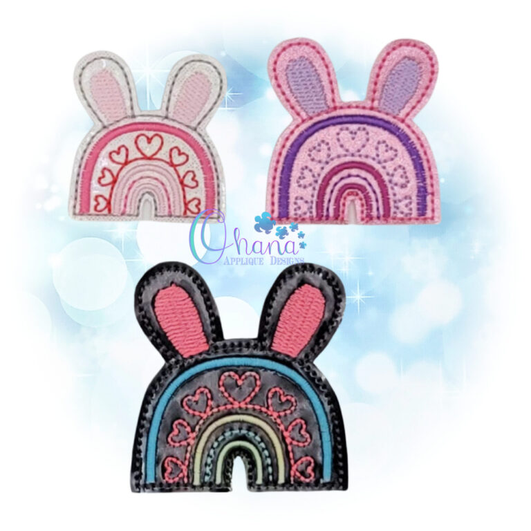 Bunny Ears Rainbow Feltie