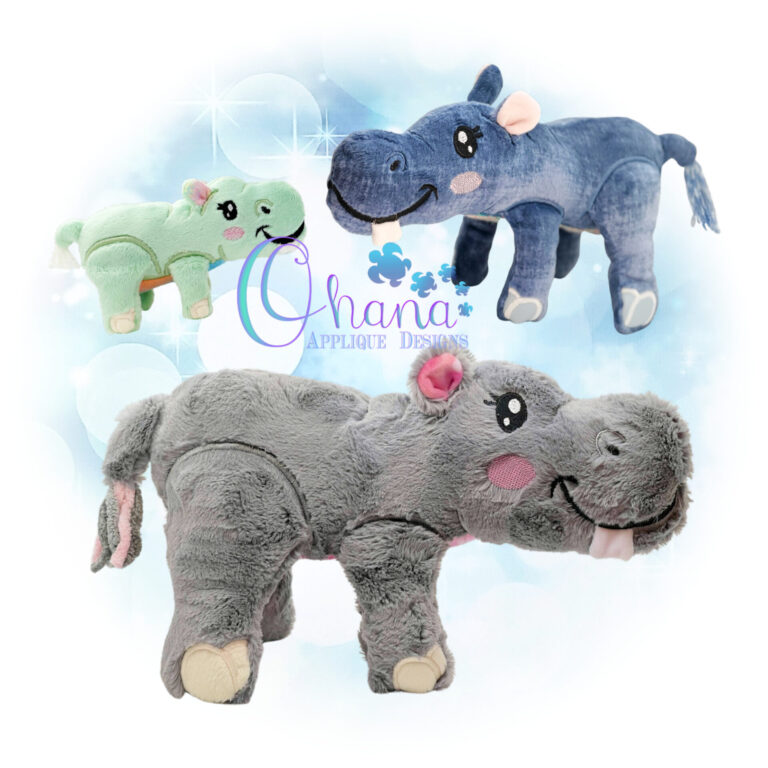 3D Hippo Stuffie