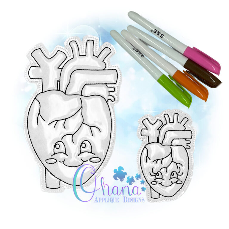 Heart Flat Coloring Doll
