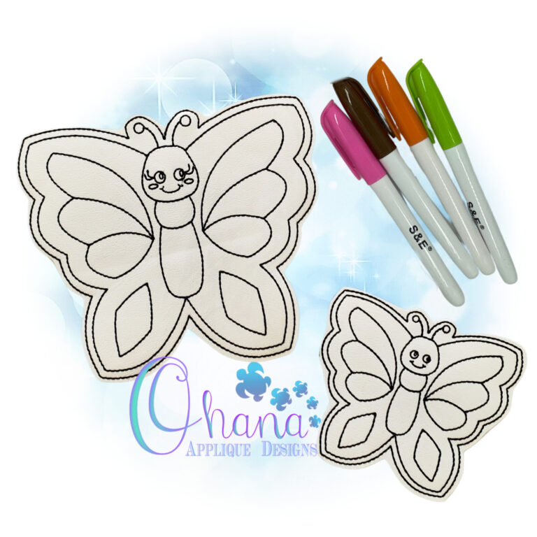 Butterfly Flat Coloring Doll