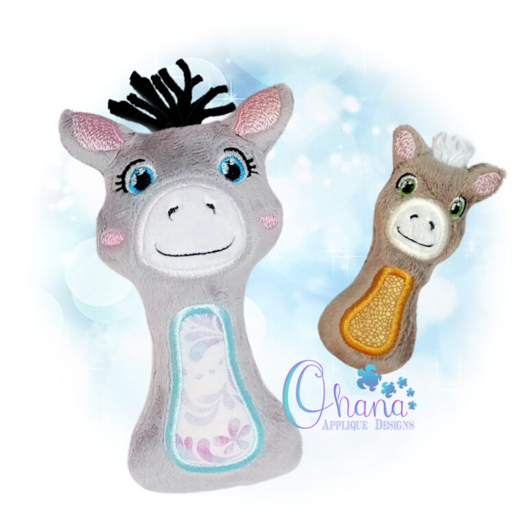 Darla Donkey Rattle Embroidery