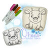 Goat Coloring Stuffie Embroidery Goat Coloring Stuffie Embroidery
