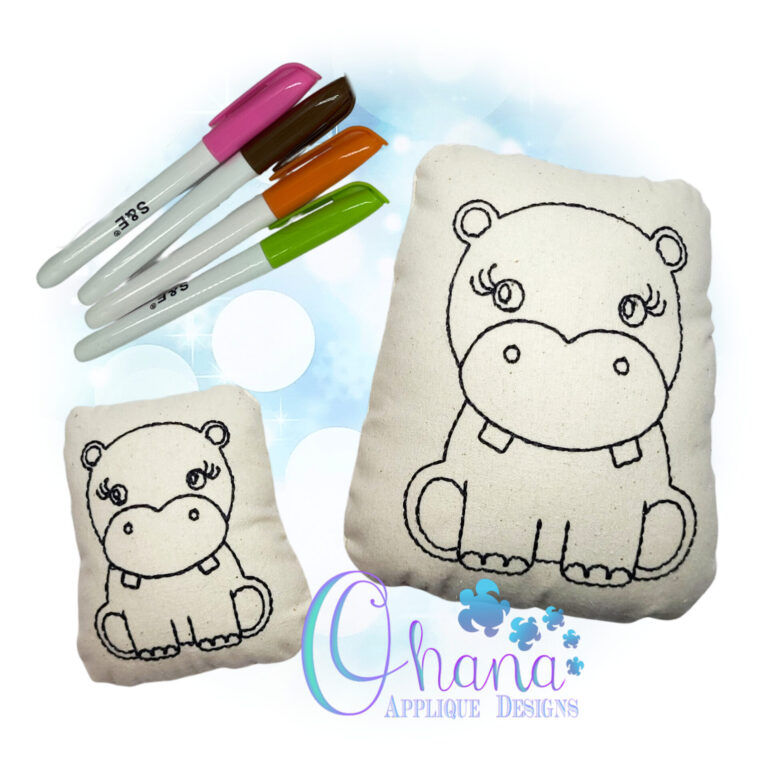 Hippo Coloring Stuffie
