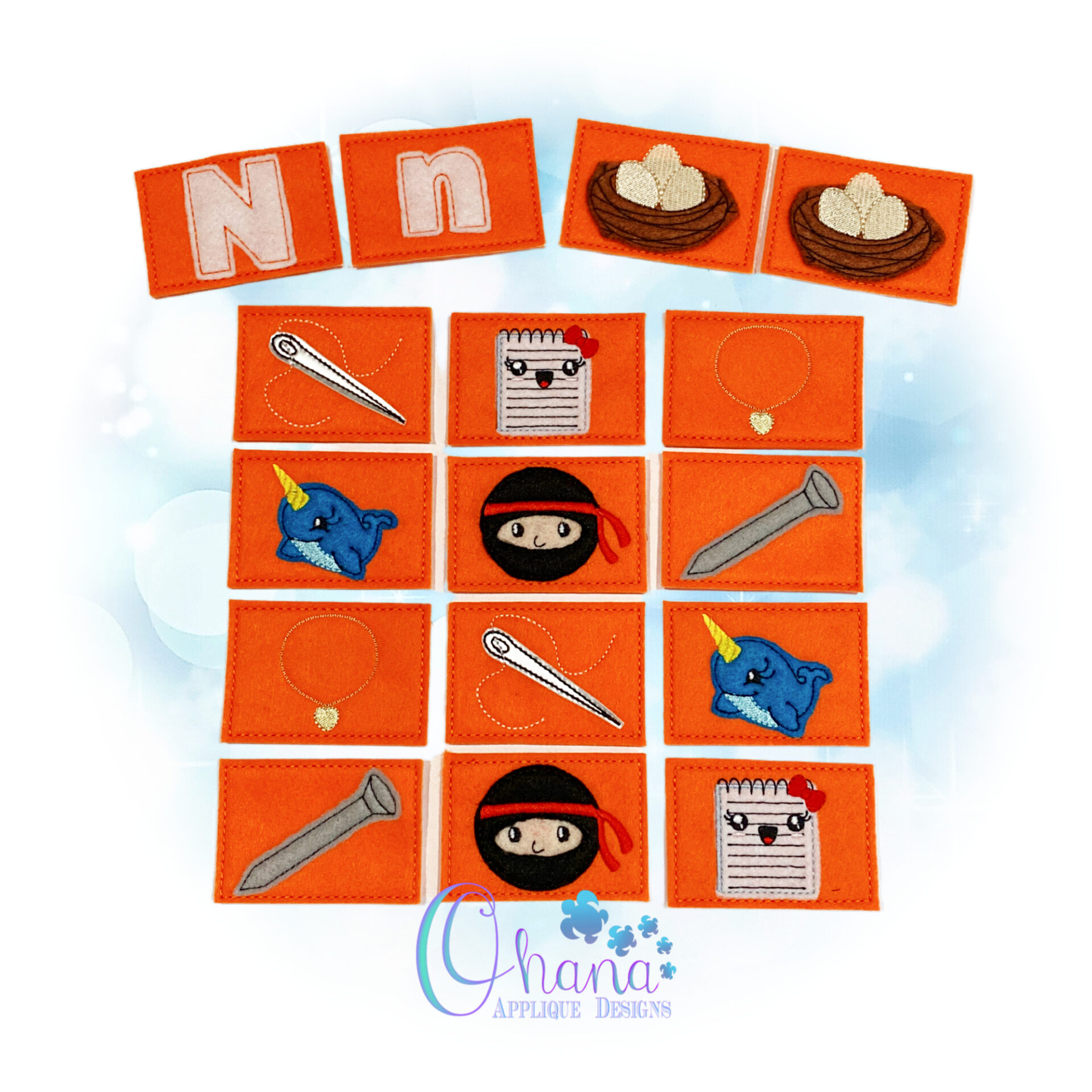 Letter N Matching Card